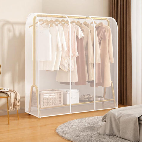 Clear Garment Rack Cover Waterproof Clothes Dust Protector Hanging Clothes Zipper Closure, 60x50x150cm Transparent, 90x50x150cm Transparent, 100x50x150cm Transparent, 110x50x150cm Transparent, 120x50x150cm Transparent, 130x50x150cm Transparent         ...