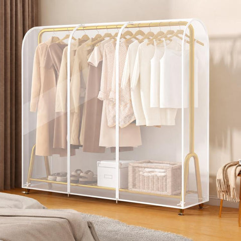 Clear Garment Rack Cover Waterproof Clothes Dust Protector Hanging Clothes Zipper Closure, 60x50x150cm Transparent, 90x50x150cm Transparent, 100x50x150cm Transparent, 110x50x150cm Transparent, 120x50x150cm Transparent, 130x50x150cm Transparent         ...