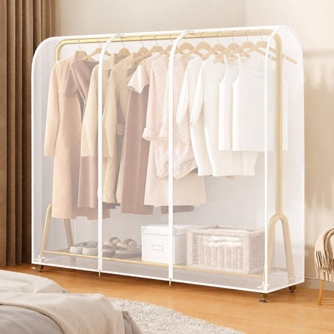 Clear Garment Rack Cover Waterproof Clothes Dust Protector Hanging Clothes Zipper Closure, 60x50x150cm Transparent, 90x50x150cm Transparent, 100x50x150cm Transparent, 110x50x150cm Transparent, 120x50x150cm Transparent, 130x50x150cm Transparent         ...