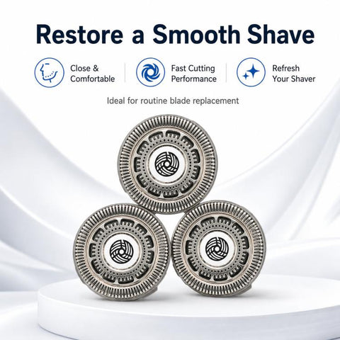 SH90 Replacement Blades Set For Philips Norelco Series 9000 S9011 RQ12 Foil Cutters with Brush, SH90 3pcs Blade