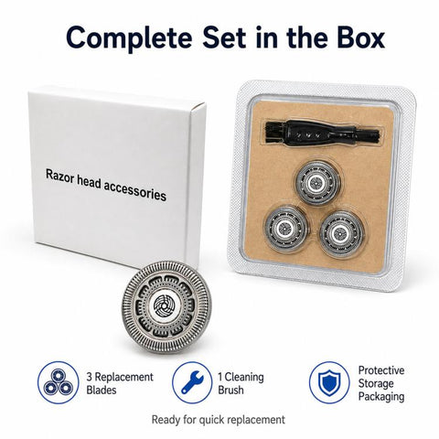 SH90 Replacement Blades Set For Philips Norelco Series 9000 S9011 RQ12 Foil Cutters with Brush, SH90 3pcs Blade