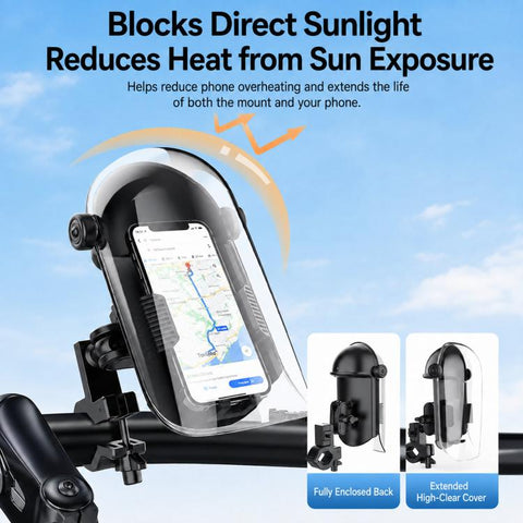 Motorcycle & Electric Scooter Phone Mount With Sunshade Rainproof Cover, ZYM-MT, ZYM-MTC, ZYM-MTH, ZYM-MTHC, ZYM-DC