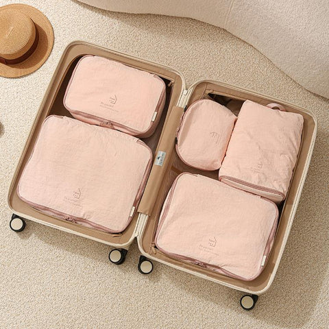 5 Piece Travel Packing Cubes Set Lightweight Water-Resistant Luggage Organizer Bags for 26 Inch Suitcases