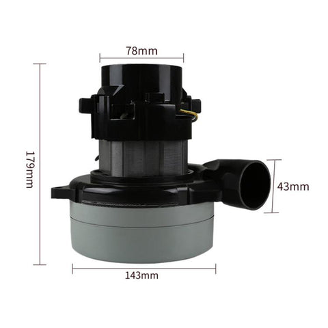 1200W 220V Wet & Dry Floor Scrubber Vacuum Motor Replacement Universal Commercial Suction Motor Assembly