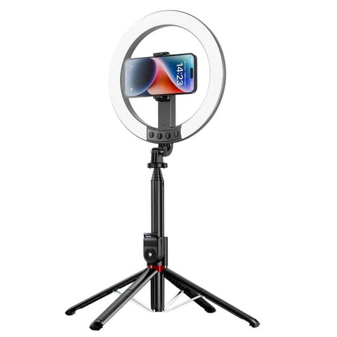 2.3m Floor Stand Selfie Stick With Live Streaming Fill Light For Cell Phone, 3-Color Stainless Steel Tube, RGB Stainless Steel Tube, 3-Color Aluminum Alloy Tube, RGB Aluminum Alloy Tube