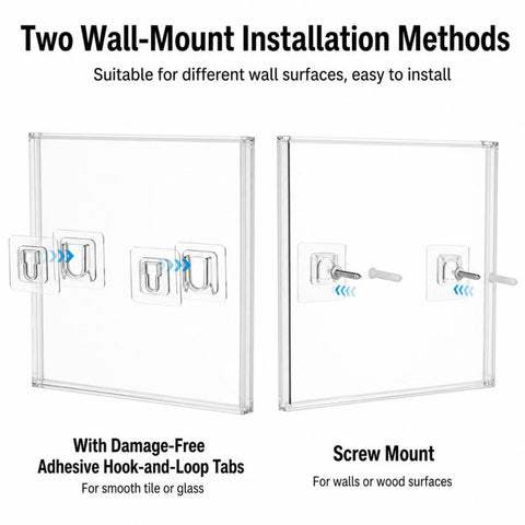 7 inch Vinyl Record Frame Clear Acrylic Wall Mount Storage Box Display Shelf Holder, 7 inch Vinyl Shelf