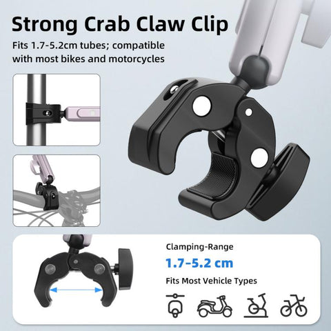 Flymile Camera Motorcycle Bicycle Riding Extension Bracket, For DJI Osmo Action 3 / 4 / 5 Pro, For DJI Osmo Action 6 / Nano