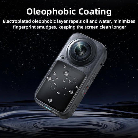 For Insta360 X6 BRDRC Dustproof Tempered Glass Screen Protector