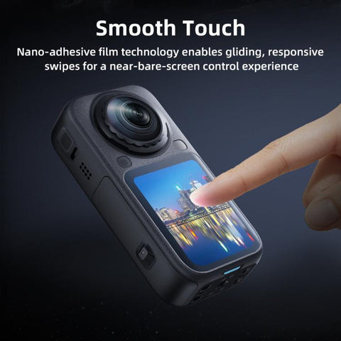 For Insta360 X6 BRDRC Dustproof Tempered Glass Screen Protector