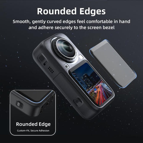 For Insta360 X6 BRDRC Dustproof Tempered Glass Screen Protector