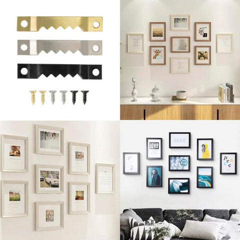 100 PCS/Pack Sawtooth Picture Hangers Kit 1.5 Inch Metal Picture Frame Hanging Hooks Hardware
