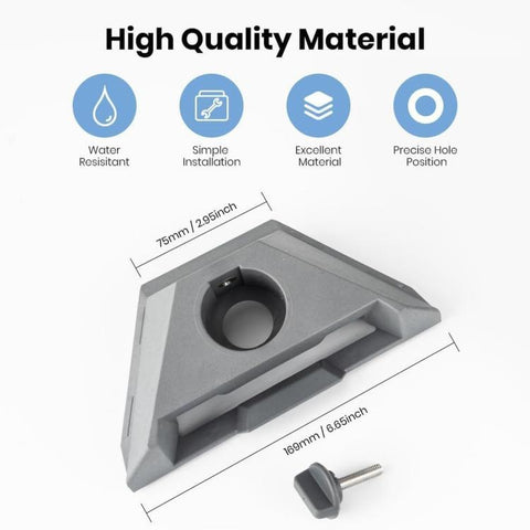 For Starlink Mini Pipe Adapter Mount Weather-Resistant Pole Bracket Holder for RV Roof Wall, Pipe Adapter