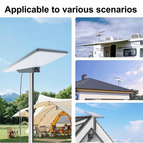 For Starlink Mini Pipe Adapter Mount Weather-Resistant Pole Bracket Holder for RV Roof Wall, Pipe Adapter