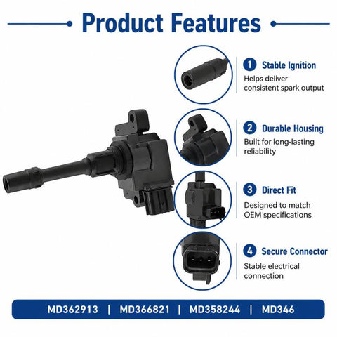 For Mitsubishi Car Ignition Coils MD362913 / MD366821 / MD358244 / MD346, For Mitsubishi
