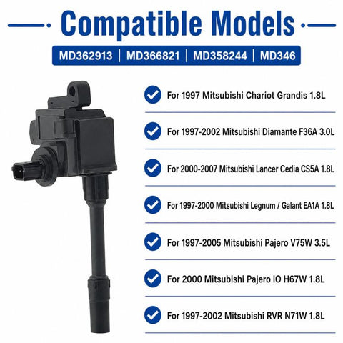 For Mitsubishi Car Ignition Coils MD362913 / MD366821 / MD358244 / MD346, For Mitsubishi