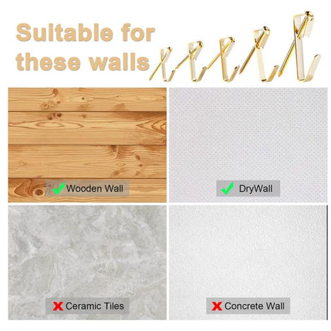 136 PCS/Box Heavy Duty Picture Hangers Kit Wall Frame Hanging Hooks with Nails