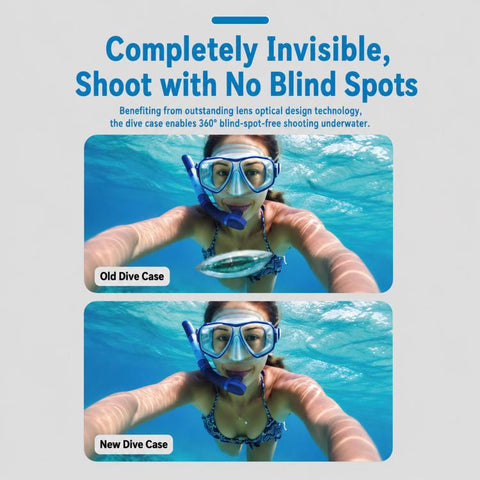 For Insta360 X6 Invisible Waterproof Housing 60m/197f Dive Case with Anti-Fog Inserts 2-prong Version, 2-prong Version