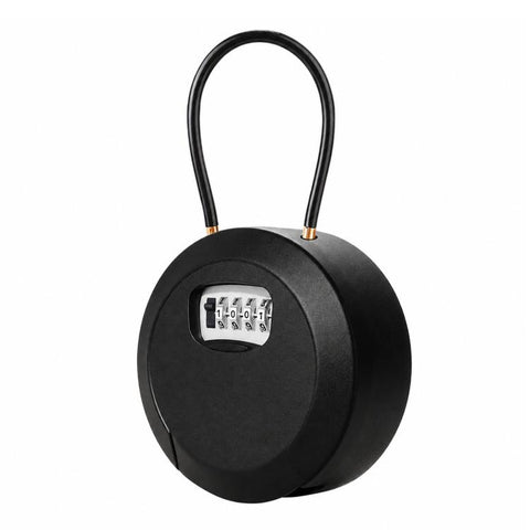Key Lock Box Waterproof 4 Digit Combination Security Storage Case, Steel Rope Orange, Steel Rope Black, Steel Rope Red, Steel Rope Yellow, Steel Rope Gray, Steel Rope Blue, Steel Rope Green, Steel Rope Purple, Hanging Orange, Hanging Black, Hanging Red...