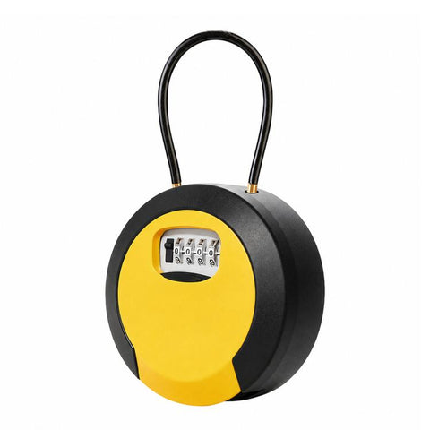 Key Lock Box Waterproof 4 Digit Combination Security Storage Case, Steel Rope Orange, Steel Rope Black, Steel Rope Red, Steel Rope Yellow, Steel Rope Gray, Steel Rope Blue, Steel Rope Green, Steel Rope Purple, Hanging Orange, Hanging Black, Hanging Red...