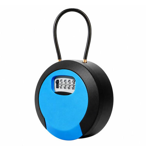 Key Lock Box Waterproof 4 Digit Combination Security Storage Case, Steel Rope Orange, Steel Rope Black, Steel Rope Red, Steel Rope Yellow, Steel Rope Gray, Steel Rope Blue, Steel Rope Green, Steel Rope Purple, Hanging Orange, Hanging Black, Hanging Red...