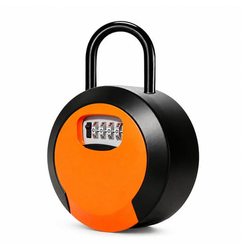 Key Lock Box Waterproof 4 Digit Combination Security Storage Case, Steel Rope Orange, Steel Rope Black, Steel Rope Red, Steel Rope Yellow, Steel Rope Gray, Steel Rope Blue, Steel Rope Green, Steel Rope Purple, Hanging Orange, Hanging Black, Hanging Red...