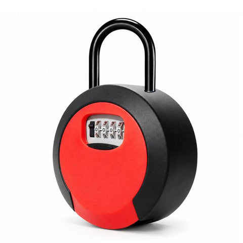 Key Lock Box Waterproof 4 Digit Combination Security Storage Case, Steel Rope Orange, Steel Rope Black, Steel Rope Red, Steel Rope Yellow, Steel Rope Gray, Steel Rope Blue, Steel Rope Green, Steel Rope Purple, Hanging Orange, Hanging Black, Hanging Red...