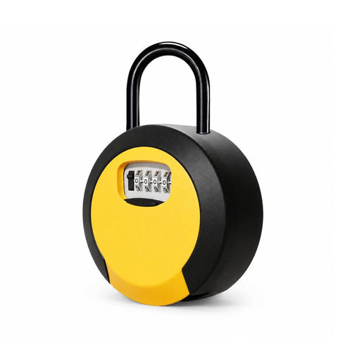 Key Lock Box Waterproof 4 Digit Combination Security Storage Case, Steel Rope Orange, Steel Rope Black, Steel Rope Red, Steel Rope Yellow, Steel Rope Gray, Steel Rope Blue, Steel Rope Green, Steel Rope Purple, Hanging Orange, Hanging Black, Hanging Red...