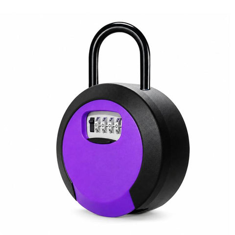 Key Lock Box Waterproof 4 Digit Combination Security Storage Case, Steel Rope Orange, Steel Rope Black, Steel Rope Red, Steel Rope Yellow, Steel Rope Gray, Steel Rope Blue, Steel Rope Green, Steel Rope Purple, Hanging Orange, Hanging Black, Hanging Red...