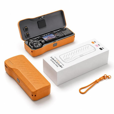 For DJI Osmo Pocket 4P Hard Shell Protective Storage Case Box With 3 Filter Slots, 2 SD Card Holders