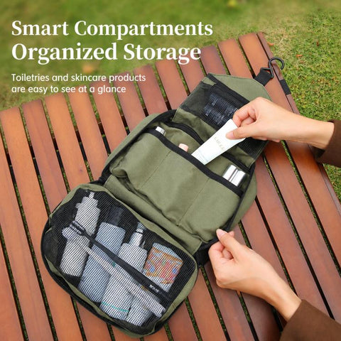 AOTU  AT6903-2 Hanging Toiletry Bag Waterproof Travel Makeup Organizer Cosmetic Wash Pouch With Hook