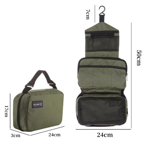 AOTU  AT6903-2 Hanging Toiletry Bag Waterproof Travel Makeup Organizer Cosmetic Wash Pouch With Hook