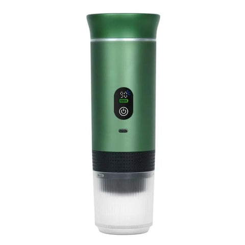 Digital Display Pump-Type Handheld Coffee Maker With USB Charging