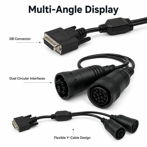 Truck Diesel ET4 Diagnostic Cable 457-6114 For Caterpillar / Cummins / Deutsch Interfaces