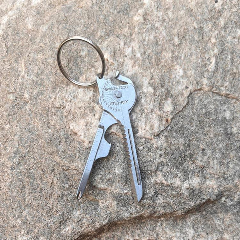 AOTU AT9020 Key-Shaped EDC Keychain 8 In 1 Multitool Portable Pocket Box Cutter Bottle Opener Screwdriver
