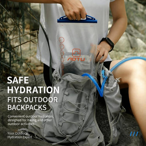 AOTU AT6616 Hydration Bladder BPA Free 2L Water Reservoir Leakproof Storage Bag For Hiking Running Cycling, AT6616