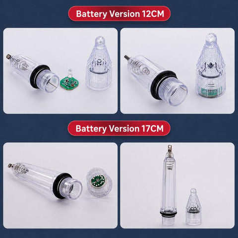 Underwater LED Fishing Light Multi-Color Flashing Deep Drop Fish Attractor Lure, 12cm, 17cm