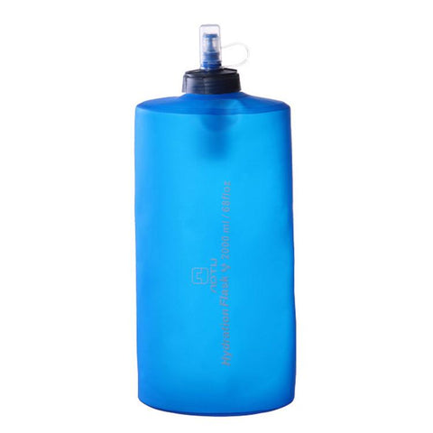 AOTU AT6641 Collapsible Soft Flask TPU Water Bottle Foldable Hydration Bladder For Trail Running Hiking, 1000ML, 2000ML
