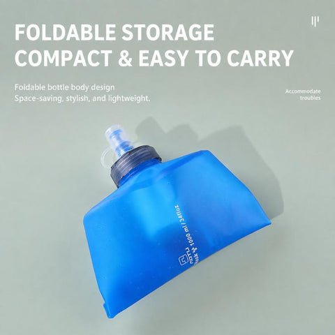 AOTU AT6641 Collapsible Soft Flask TPU Water Bottle Foldable Hydration Bladder For Trail Running Hiking, 1000ML, 2000ML