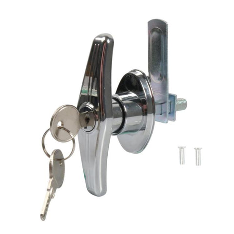 Zinc Alloy T-handle Toolbox Camper Car Body Lock, Black Left-opening, Black Right-opening, Bright Chrome Left-opening, Bright Chrome Right-opening
