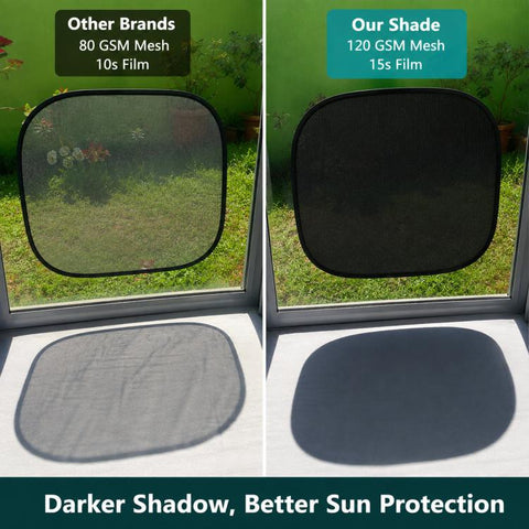Car PVC Mesh Electrostatic Sunshade, 2 Black Films, 4 Black Films, 2 Translucent Films, 4 Translucent Films