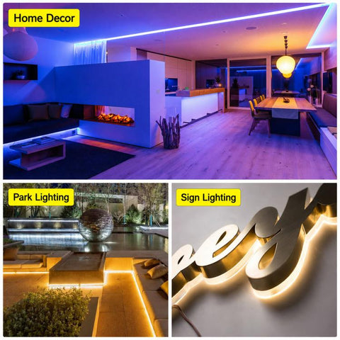 100m /Roll 220V Flexible LED Neon Rope Light Waterproof Cuttable High Voltage Outdoor Commercial Sign Lighting