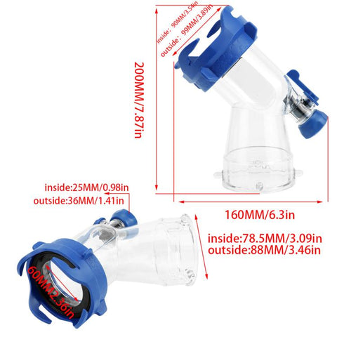 45-degree Transparent Extension Bend Pipe Outdoor RVs Sewage Pipes, CP-1139