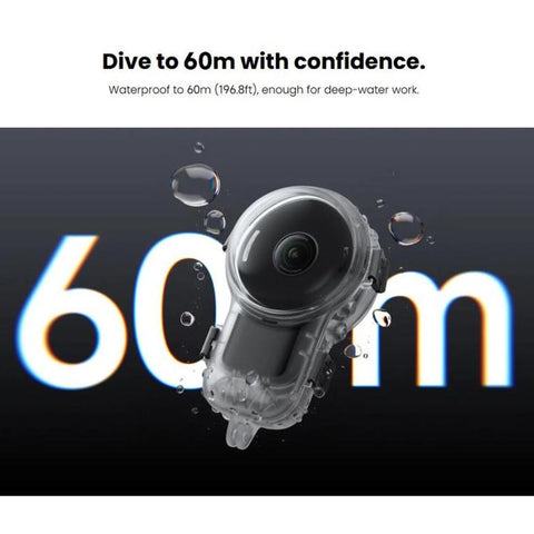 For Insta360 X6 Original Professional Fully Invisible Diving Housing, 60m Waterproof, 60m Diving Housing