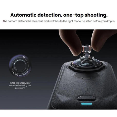 For Insta360 X6 Original Professional Fully Invisible Diving Housing, 60m Waterproof, 60m Diving Housing