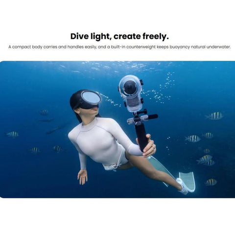 For Insta360 X6 Original Professional Fully Invisible Diving Housing, 60m Waterproof, 60m Diving Housing