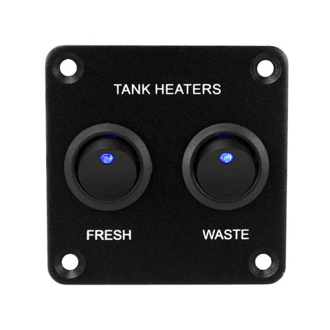 RV Peephole Button Switch Panel LED Light Water Tank Heater Control Switch, 2-digit, 3-digit