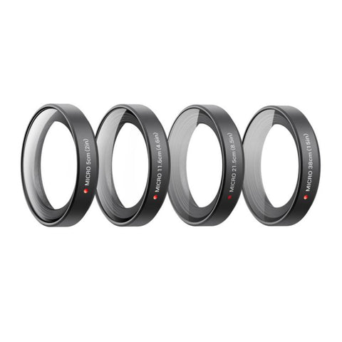 4 PCS For Insta360 GO Ultra Original Micro Lens Kit, 5cm+11.6cm+21.5cm+38cm, Micro Lens Kit