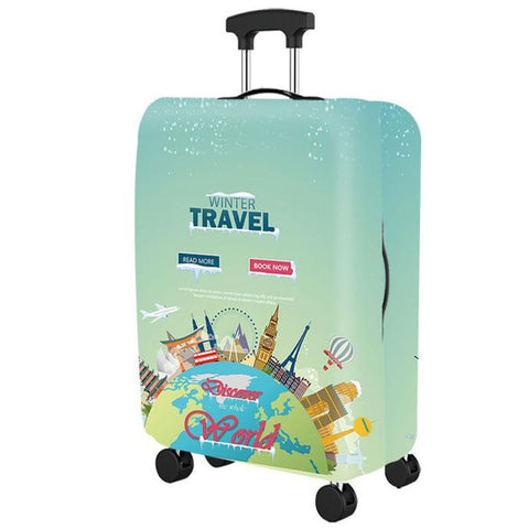 Luggage Dust Protection Cover Elastic Wear-Resistant Suitcase Sleeve, S For 18-20 inch, M For 22-24 inch, L For 26-28 inch