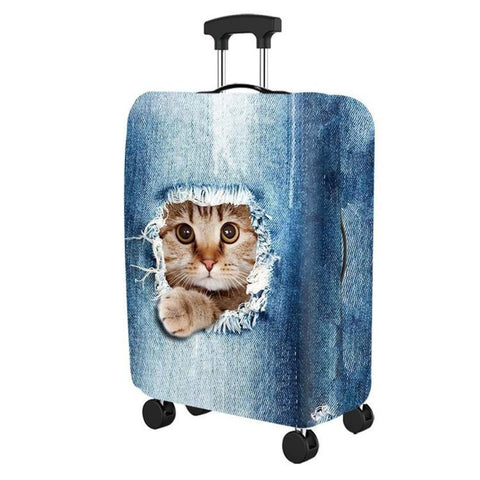 Luggage Dust Protection Cover Elastic Wear-Resistant Suitcase Sleeve, S For 18-20 inch, M For 22-24 inch, L For 26-28 inch