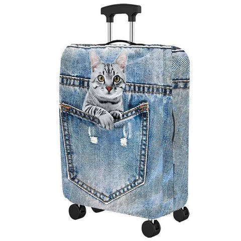 Luggage Dust Protection Cover Elastic Wear-Resistant Suitcase Sleeve, S For 18-20 inch, M For 22-24 inch, L For 26-28 inch